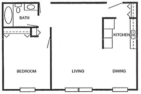 apartment floor plans. in an 800 sq ft apartment.