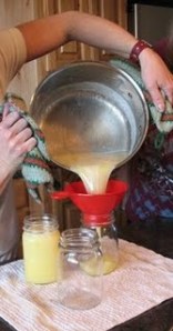 Bottling butter photo c/o Adventures in Self Reliance